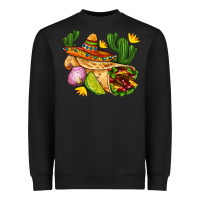 Black burrito  with sombrero and union with cactus Heavyweight Sweatshirt - AdoDesignShop
