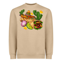 Burrito  With Sombrero And Union With Cactus Heavyweight Sweatshirt | Teevron