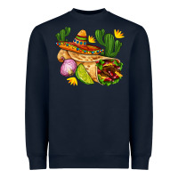 Navy burrito  with sombrero and union with cactus Heavyweight Sweatshirt - AdoDesignShop