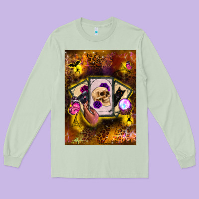 Tarot Cards Long Sleeve Tee Designed By Bundleandbundleshop