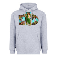 Dad San Judas Sunflower Leopard Turquoise Heavyweight Hoodie | Teevron