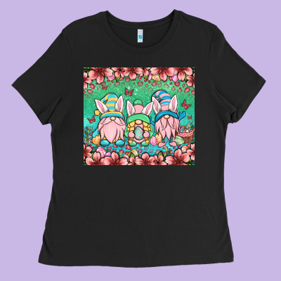 Easter Gnomes Ladies Tee Designed By Oliviacreatesart