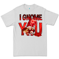 Dove Grey I gnome you with roses Valentine's Day Premium Tee - HowdyJamesFarm