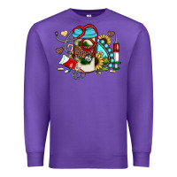 Purple Christmas sunflower gemstone nurse Premium Sweatshirt - JahusDesignShop