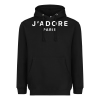 Black j adore paris Heavyweight Hoodie - baoMotion