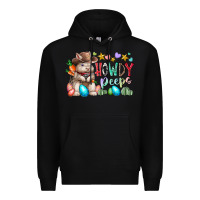 Black howdy peeps Premium Hoodie - RacoonDesign