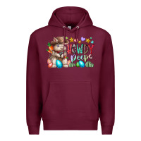 Burgundy howdy peeps Premium Hoodie - RacoonDesign