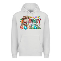 Dove Grey howdy peeps Premium Hoodie - RacoonDesign