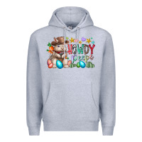 Heather Grey howdy peeps Premium Hoodie - RacoonDesign