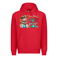 Red howdy peeps Premium Hoodie - RacoonDesign