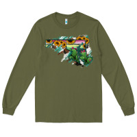 Army Green Maryland Map Sunflower Cactus Serape Long Sleeve Tee - RanaPortraitStore
