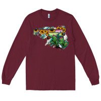 Burgundy Maryland Map Sunflower Cactus Serape Long Sleeve Tee - RanaPortraitStore