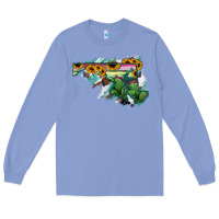 Colony Blue Maryland Map Sunflower Cactus Serape Long Sleeve Tee - RanaPortraitStore