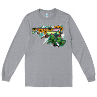 Heather Grey Maryland Map Sunflower Cactus Serape Long Sleeve Tee - RanaPortraitStore