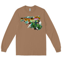 Toasted Coconut Maryland Map Sunflower Cactus Serape Long Sleeve Tee - RanaPortraitStore