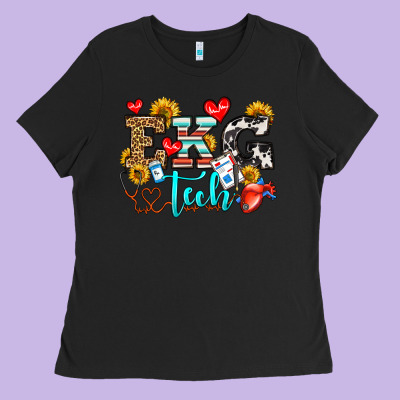 Ekg Tech Ladies Tee Designed By Oliviacreatesart