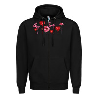 Black love and  love balloons Zipper Hoodie - AdoDesignShop