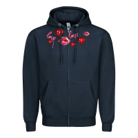 Navy love and  love balloons Zipper Hoodie - AdoDesignShop