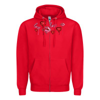 Red love and  love balloons Zipper Hoodie - AdoDesignShop