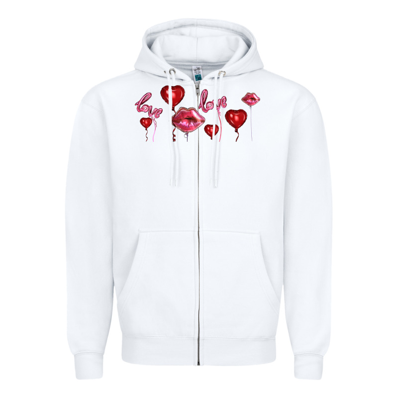 Love And  Love Balloons Zipper Hoodie by AdoDesignShop | Teevron