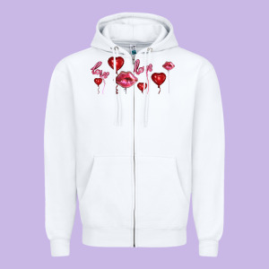 Love And  Love Balloons Zipper Hoodie Designed By Adodesignshop
