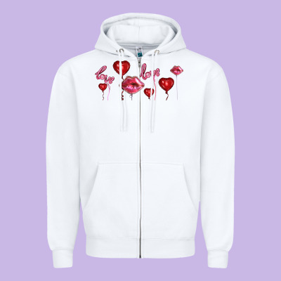 Love And  Love Balloons Zipper Hoodie Designed By Adodesignshop