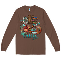 Chestnut One Loved Nurse Long Sleeve Tee - FaDigitalArtStudio