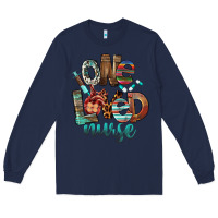Navy One Loved Nurse Long Sleeve Tee - FaDigitalArtStudio
