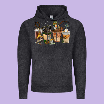 Fishing Coffee Cups Vintage Hoodie Designed By Fadigitalartstudio
