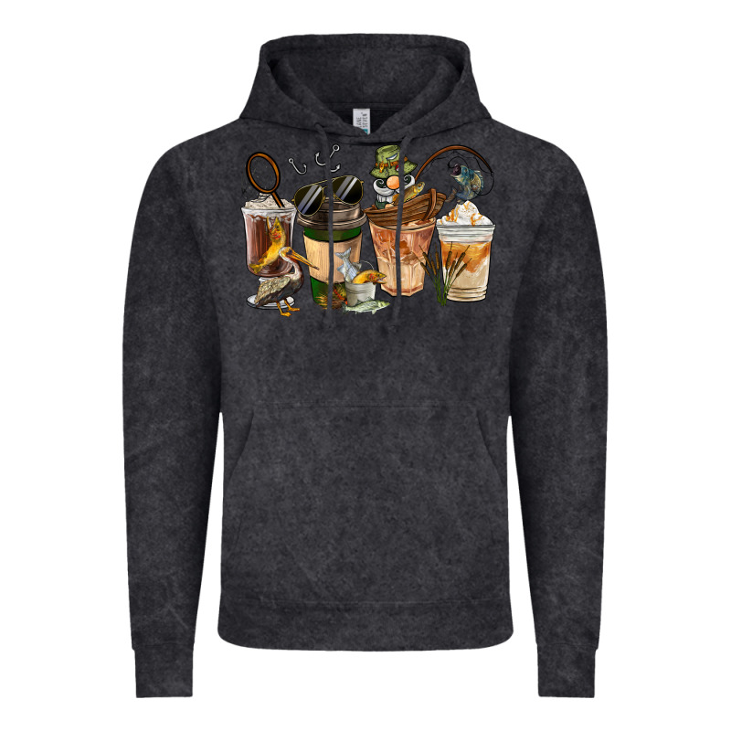 Fishing Coffee Cups Vintage Hoodie by FaDigitalArtStudio | Teevron