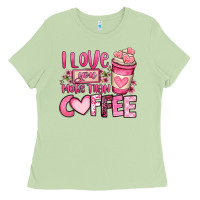 Matcha i love you more than coffee valentines day Ladies Tee - OliviaCreatesArt