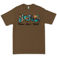 Cacao peace love west bison Premium Tee - RanaPortraitStore