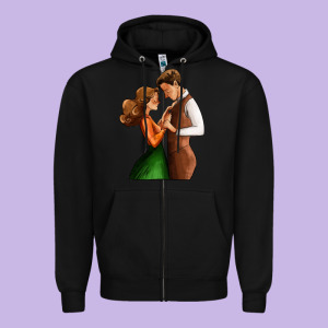 Valentines Day Couple Zipper Hoodie Designed By Adodesignshop