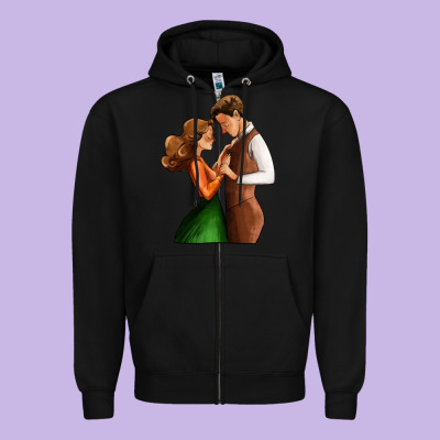 Valentines Day Couple Zipper Hoodie Designed By Adodesignshop