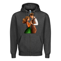 Charcoal Heather valentines day couple Zipper Hoodie - AdoDesignShop