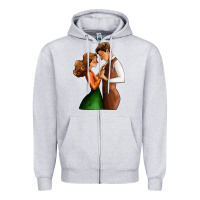 Heather Grey valentines day couple Zipper Hoodie - AdoDesignShop