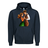 Navy valentines day couple Zipper Hoodie - AdoDesignShop