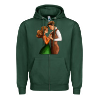 Sports Green valentines day couple Zipper Hoodie - AdoDesignShop