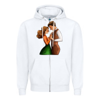 White valentines day couple Zipper Hoodie - AdoDesignShop