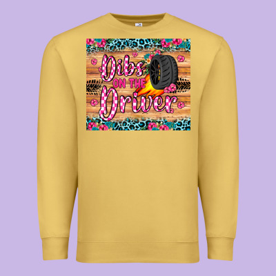 Dibs On The Driver Premium Sweatshirt Designed By Jahusdesignshop