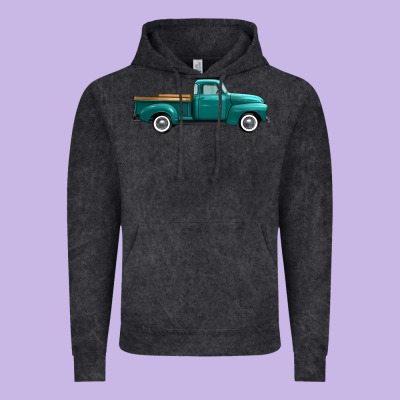 Western Truck Side View Vintage Hoodie Designed By Fadigitalartstudio