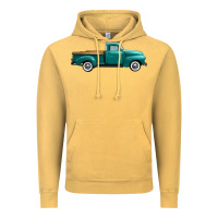 Vintage Mustard western truck side view Vintage Hoodie - FaDigitalArtStudio