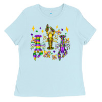Baby Blue mardi gras craw fish olivia Ladies Tee - OliviaCreatesArt