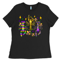 Black mardi gras craw fish olivia Ladies Tee - OliviaCreatesArt