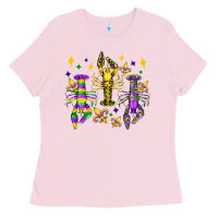Bubblegum Pink mardi gras craw fish olivia Ladies Tee - OliviaCreatesArt