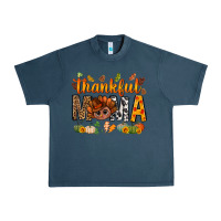 Midnight Navy thankful mama and turkey bbs Urban Heavy Tee - BundleAndBundleShop