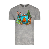 Cloud Rock Camping Coffee Vintage Tee - FaDigitalArtStudio