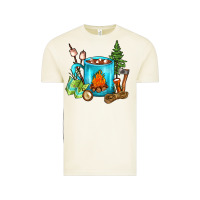 Vintage Arctic Camping Coffee Vintage Tee - FaDigitalArtStudio