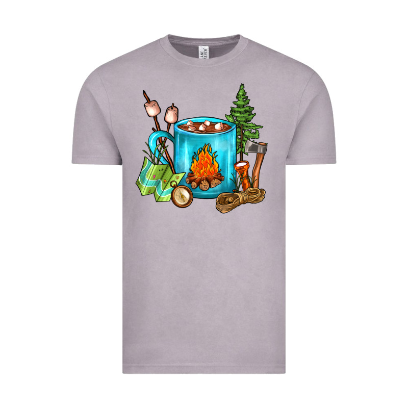 Camping Coffee Vintage Tee by FaDigitalArtStudio | Teevron