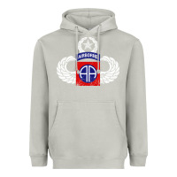 Moon Dust 82nd Airborne Div Parachutist Wings and Patch - Distressed Heavyweight Hoodie - baoMotion